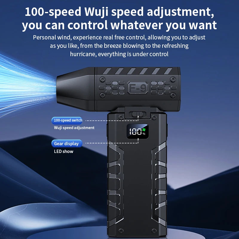 Soprador Turbo Portátil 160.000 RPM – Recarregável 6000mAh